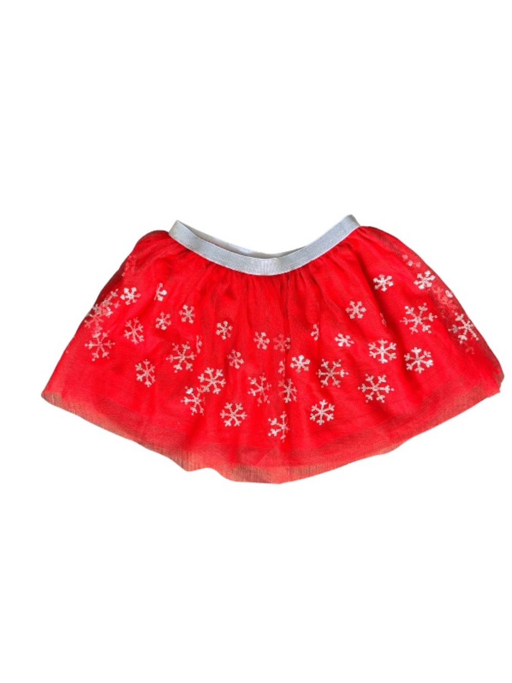 Sweet Wink Girls Red Sequin Snowflake Tutu Skirt 2-6Y Christmas